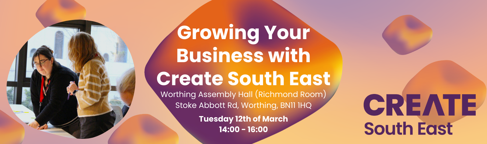 Create South East Square Logo Warm Gradient RGB
